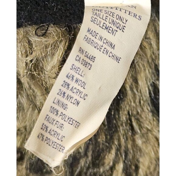 American Eagle Outfitters Trapper Hat Faux Fur Wool Blend Nordic One Size Adult - Picture 8 of 9